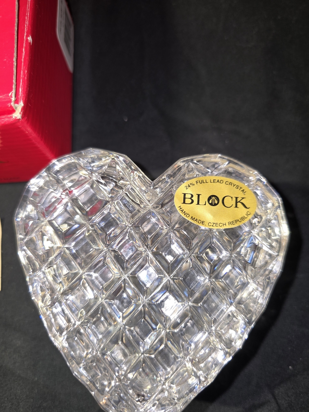 Clear Crystal Heart Dish - Clear